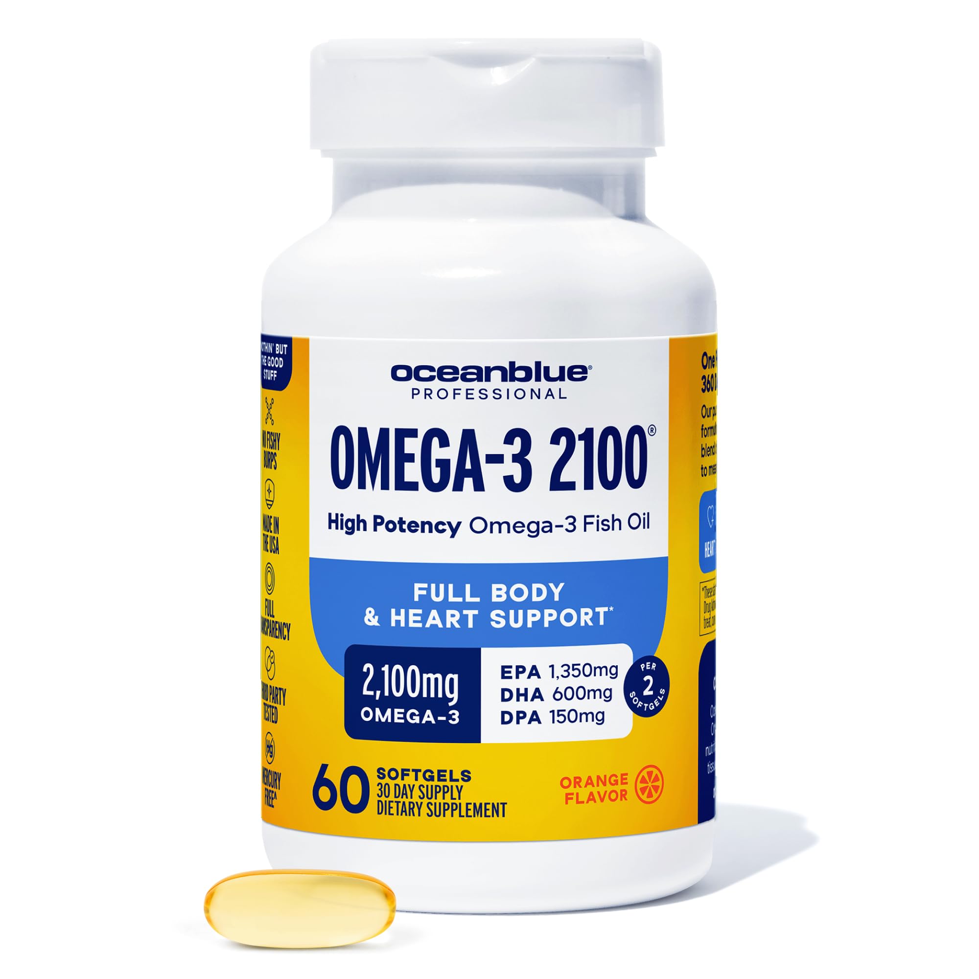 Amazon.com: Oceanblue Professional Omega-3 2100 – Triple Strength